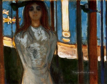 Expressionism Painting - the voice summer night 1896 Edvard Munch Expressionism
